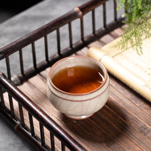 龙泉青瓷 传世哥窑主人杯茶杯单个杯 陶瓷品茗杯高端茶具手工茶碗
