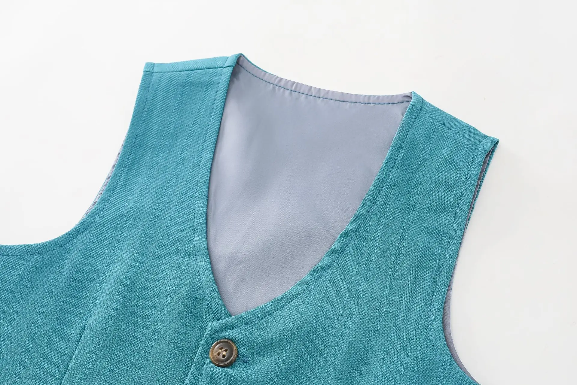 跨境春秋新款男童西装马甲套装儿童帅气主持人花童三件套礼服代发