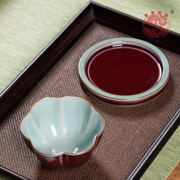 龙泉青瓷 功夫茶杯钧窑手工主人杯单个杯 陶瓷高档品茗杯泡茶杯盏