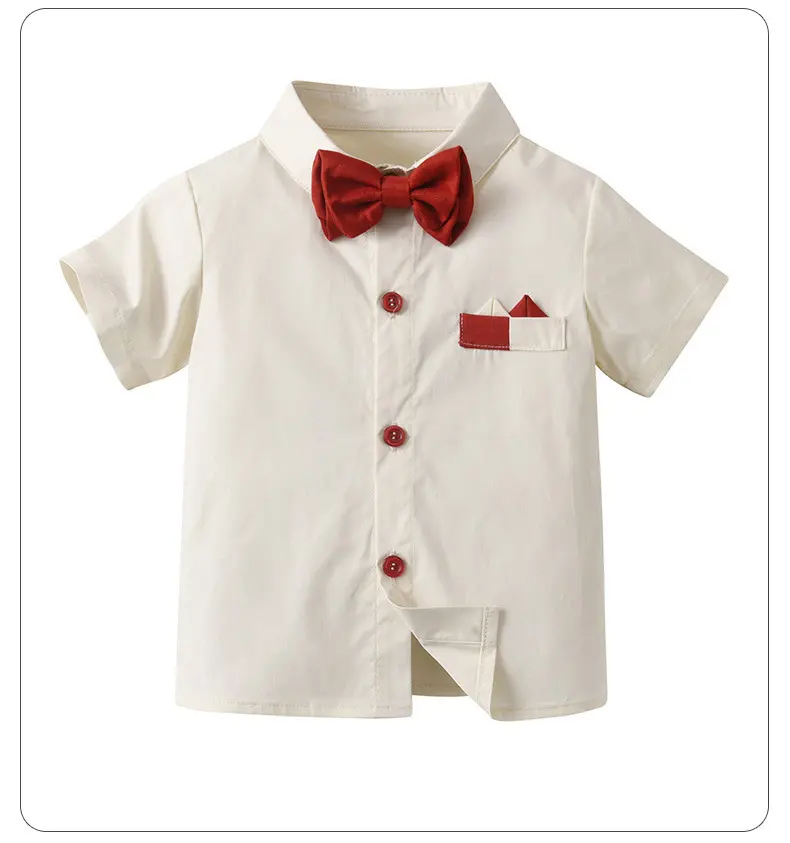 跨境欧美背带绅士男童套装夏款两件套儿童小宝宝短袖短裤男童夏装