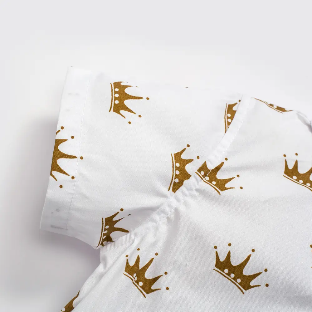 Baby Romper新款男童短袖三角哈衣夏季欧美绅士跨境男宝宝童装