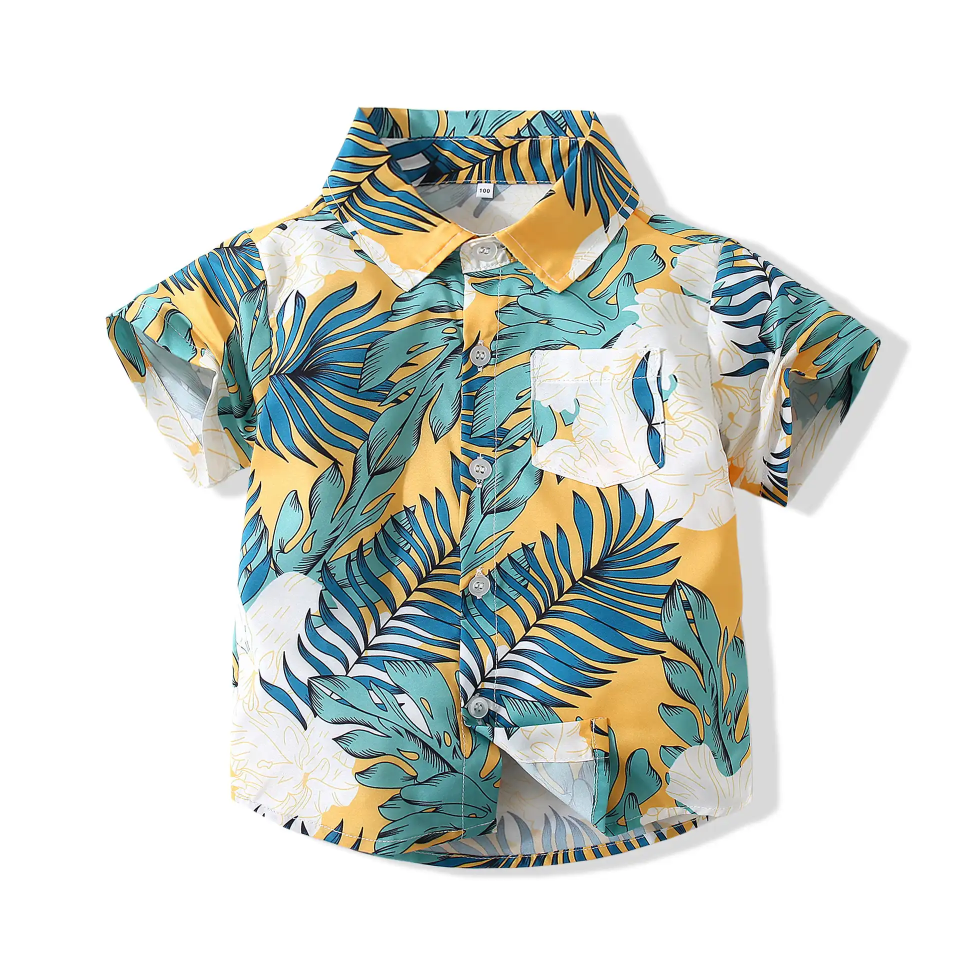 跨境 男童套装夏季新款沙滩服1.2.3.4岁休闲海边度假印花童装代发