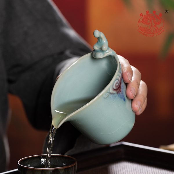 龙泉青瓷 公道茶杯高档手工茶海分茶器 陶瓷钧窑创意功夫茶道配件