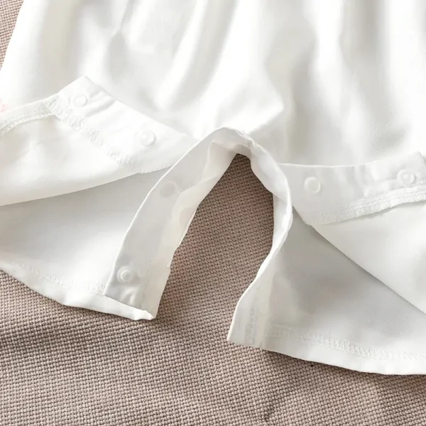 童装一手货源宝宝洗礼服男童夏装婴儿连体衣服儿童短袖带帽包屁衣