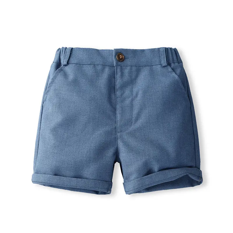 夏季新品童装男童绅士礼服套装儿童短袖飞机图案衬衫小童礼服批发