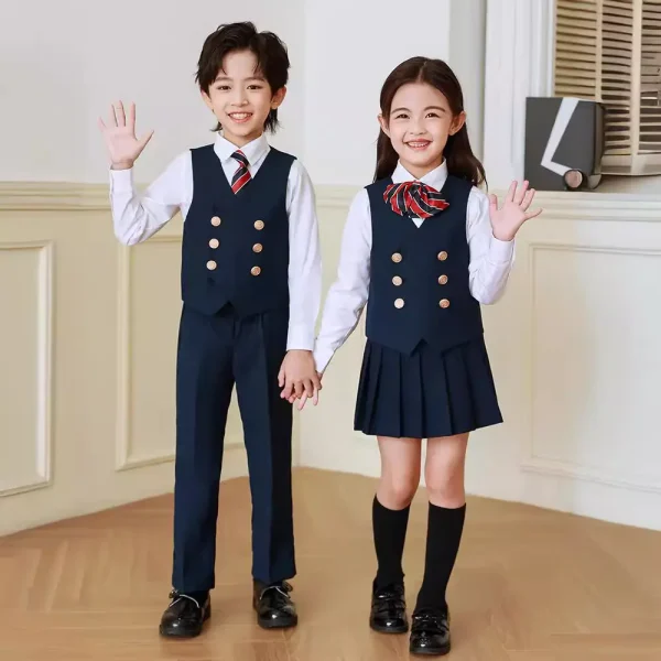 春秋装套装英伦风幼儿园园服夏装班服儿童演出表演合唱小学生校服