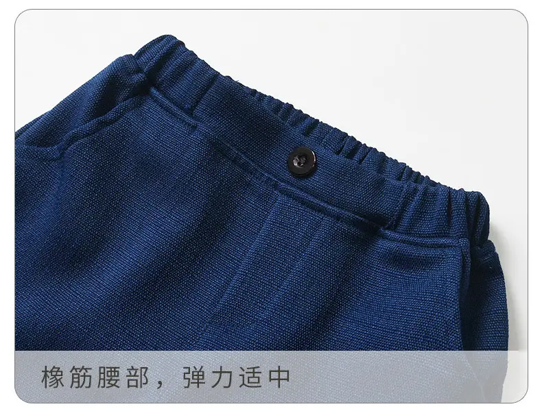 2025欧美童装春秋长袖宝宝衣服儿童带马甲绅士礼服三件套男童套装