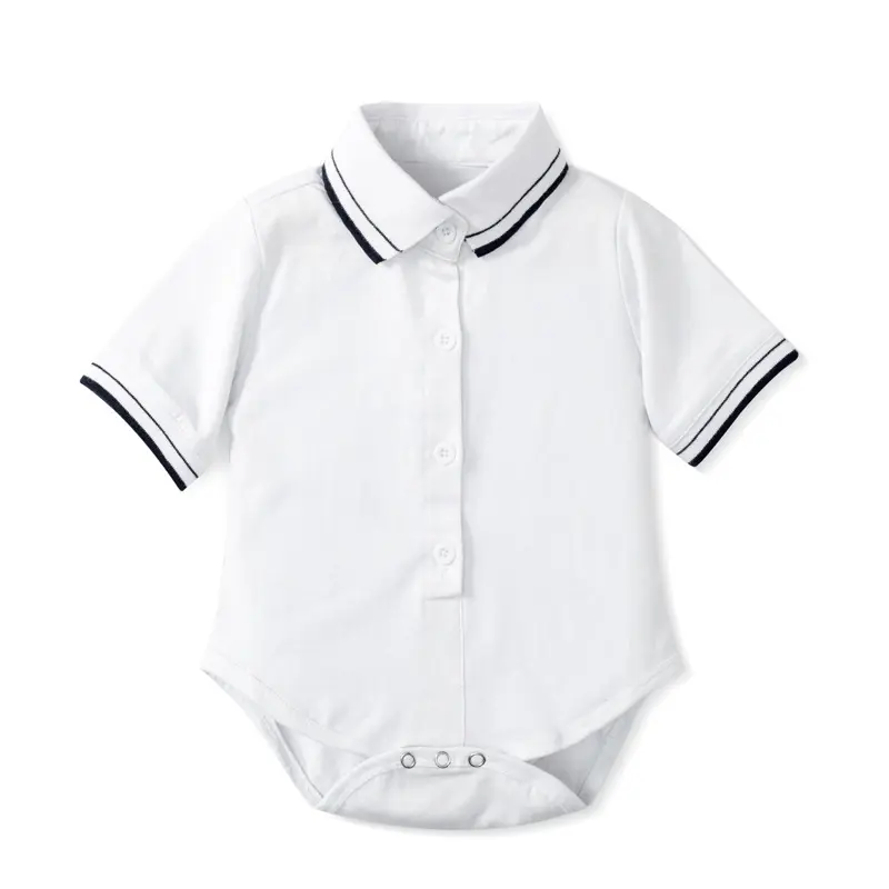 Baby jumpsuit跨境新款婴幼儿男童三角哈衣宝宝长短袖绅士爬服