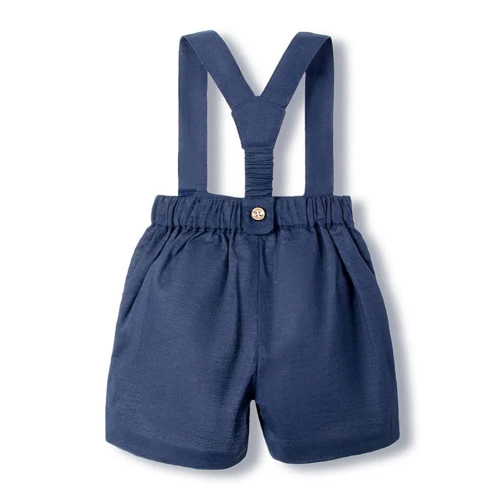 男童短袖背带裤套装夏季中小童幼儿园六一演出服宝宝生日周岁礼服