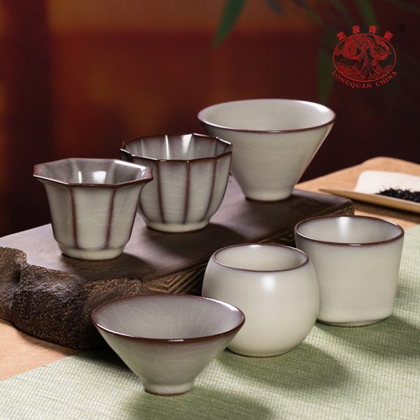 龙泉青瓷 功夫茶杯手工猪油冻主人杯单杯 陶瓷家用品茗杯茶碗茶盏