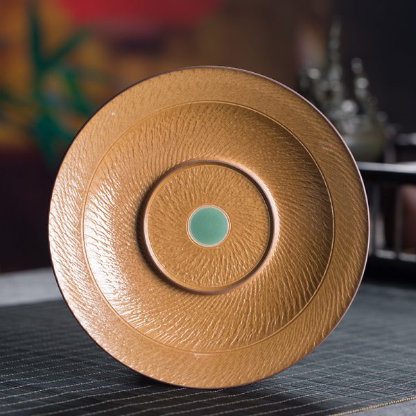 龙泉青瓷 手工灰釉跳刀壶承家用养茶壶 功夫茶具配件陶瓷中式壶托