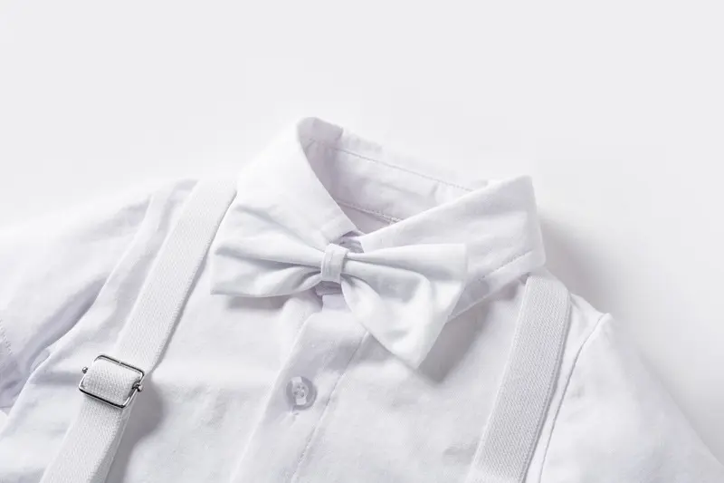 男宝宝绅士周岁洗礼服欧美新款男童新款连体爬服一件代发童装礼服