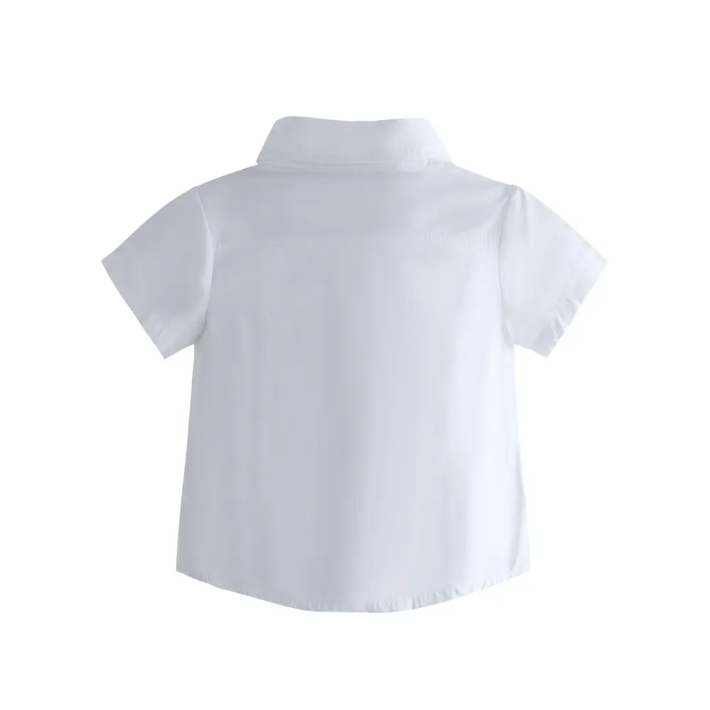 加工定制跨境欧美夏季新款纯色短袖短裤童装宝宝背带裤蝴蝶结套装