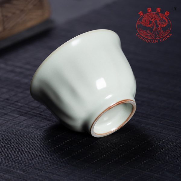 汝窑月白釉手工杯主人杯单个杯 陶瓷品茗杯家用功夫茶杯茶碗茶盏
