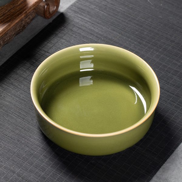 龙泉青瓷 中式仿古茶洗功夫茶具配件 陶瓷烟灰缸水盂文房四宝笔洗