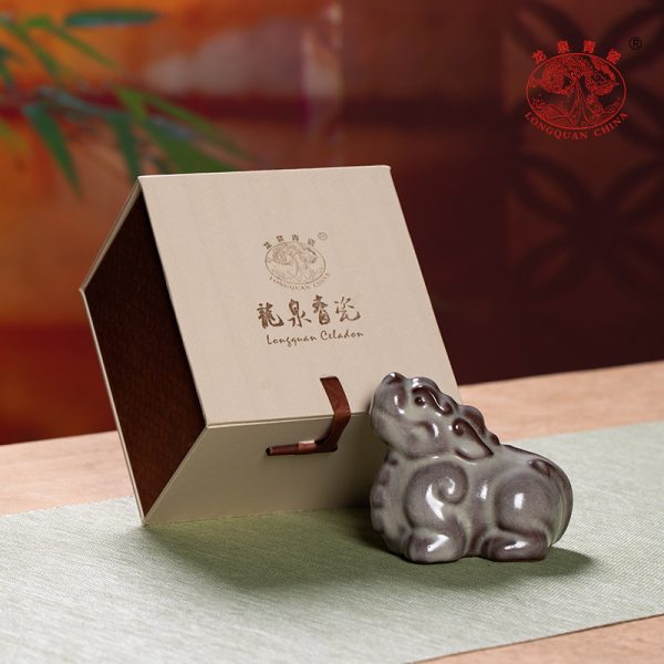 龙泉青瓷大号茶宠貔貅招财陶瓷家居摆件茶玩功夫茶道茶桌茶具配件